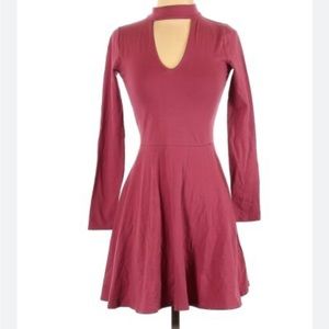 Hollister keyhole long sleeve mini dress